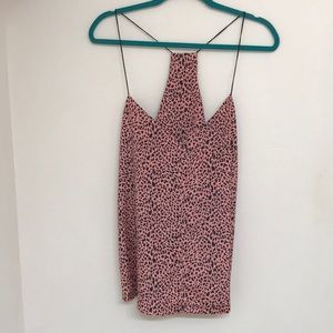 Pink leopard print top